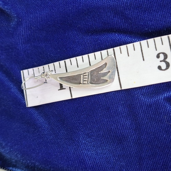 Claw Sterling Silver Dangle Earrings - Picture 9 of 12